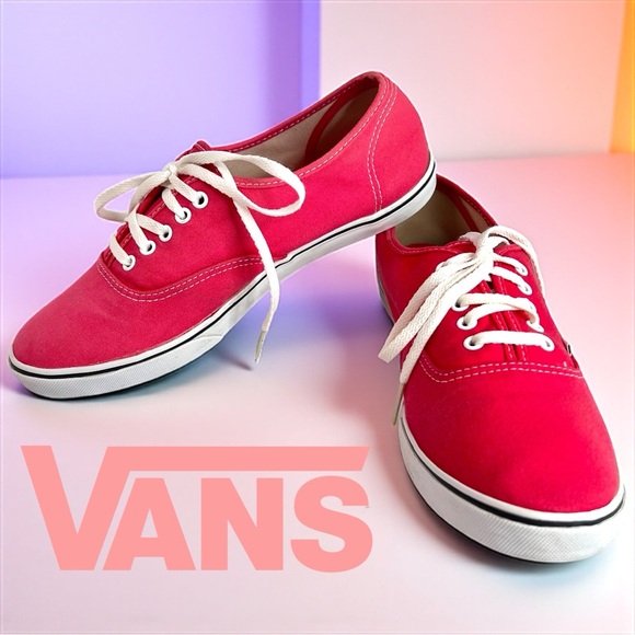 VANS Authentic Lo Pro True Canvas Coral Sneakers Unisex M 10/ W 8.5 - Picture 1 of 9